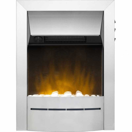 Dimplex Savena Optiflame Electric Inset Fire - Brushed Chrome