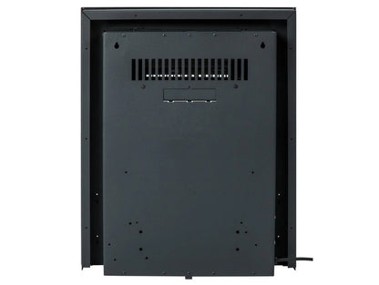 Adam Helios Electric Fire in Brushed Steel
