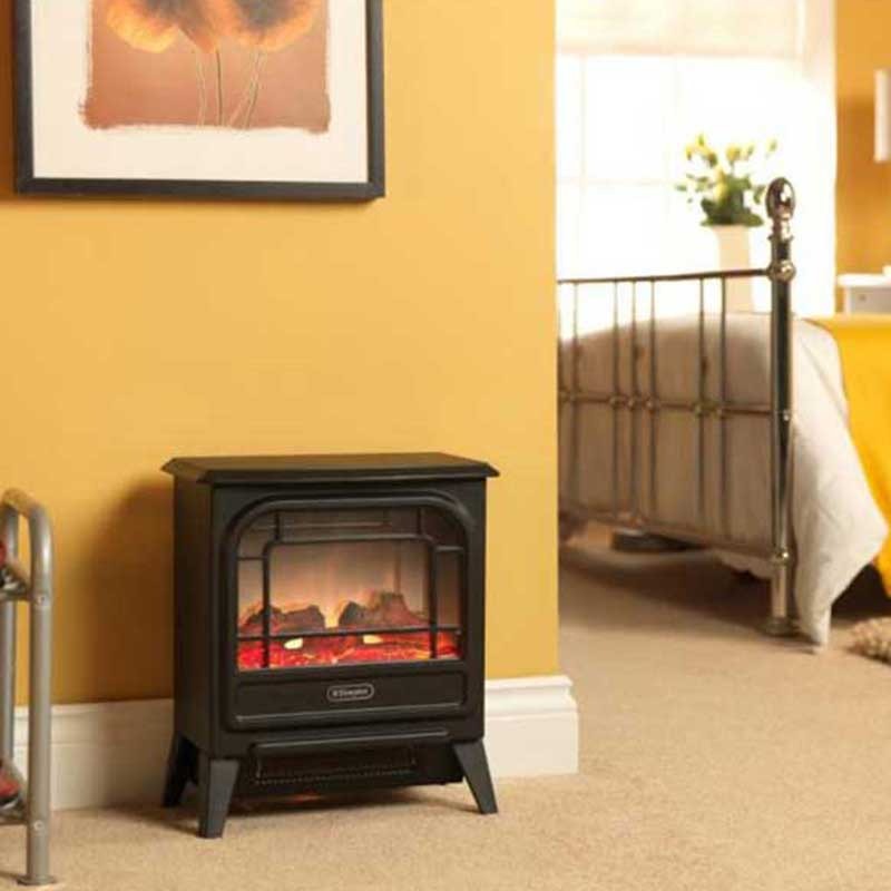 Dimplex MicroStove Freestanding Optiflame Electric Stove Fire - Black