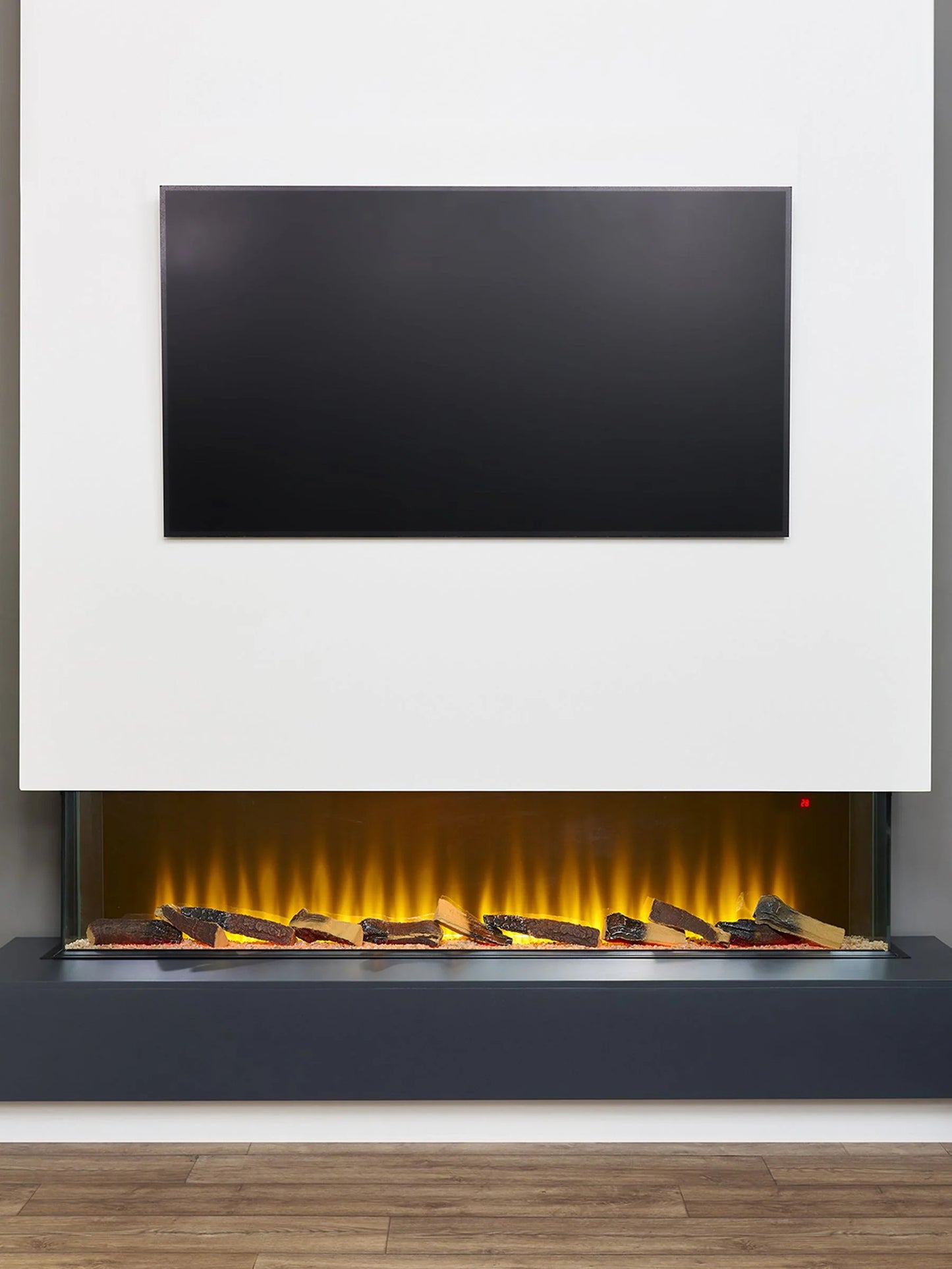 Adam Sahara Panoramic Media Wall Electric Fire, 61 Inch