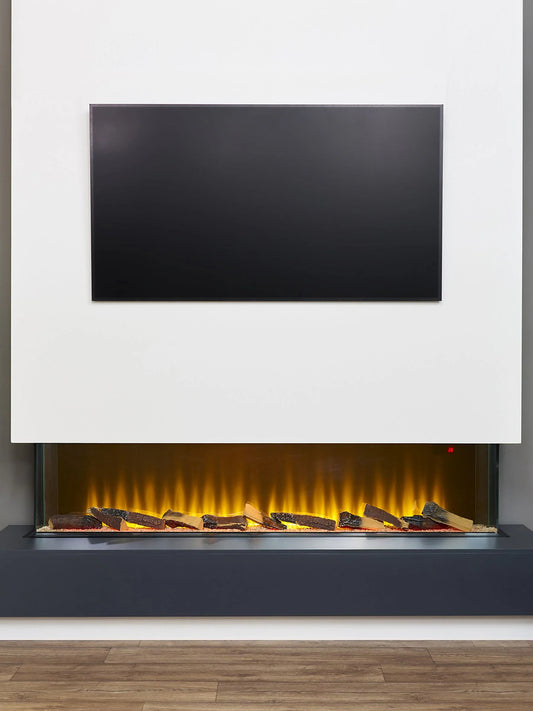 Adam Sahara Panoramic Media Wall Electric Fire, 61 Inch