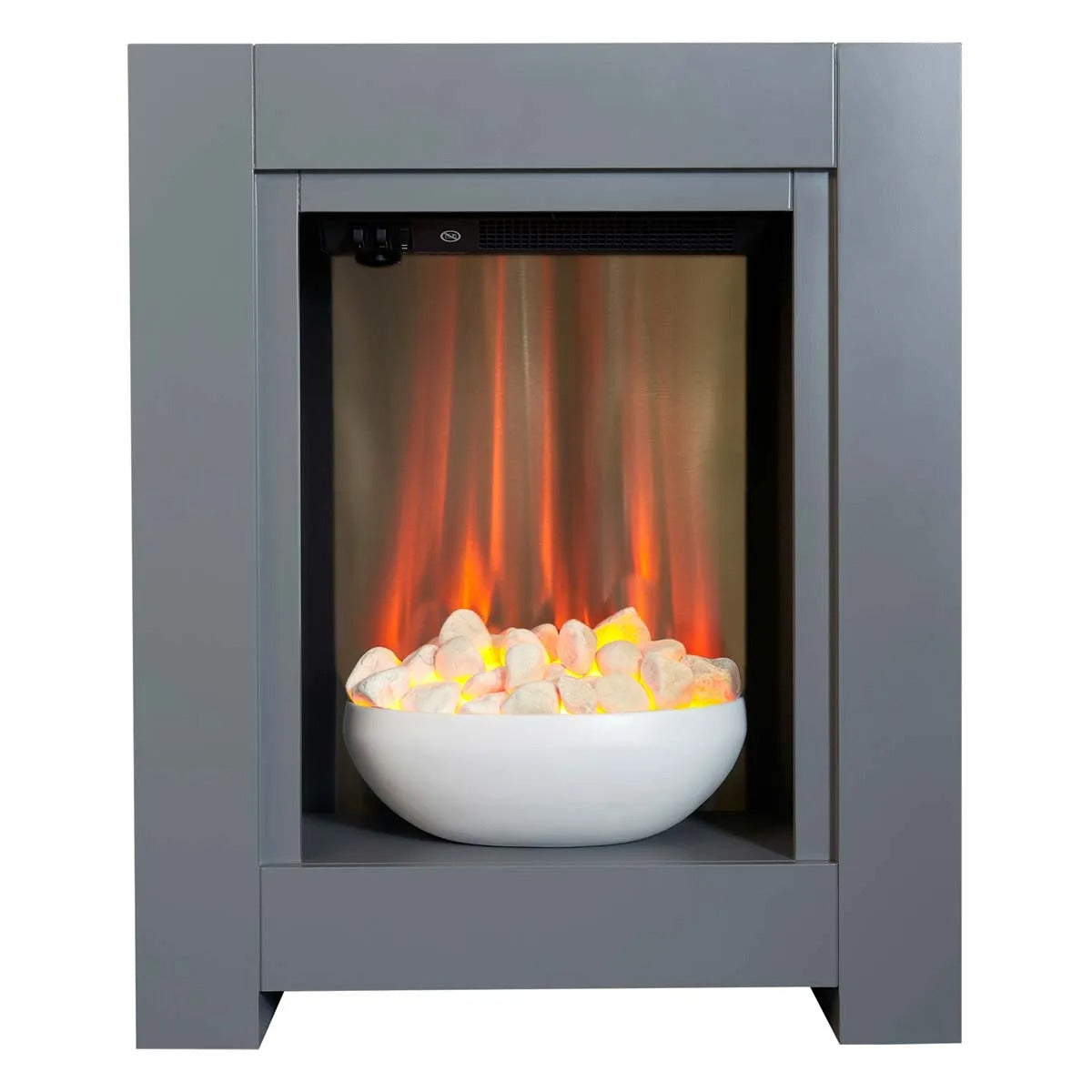 Adam Monet Fireplace Suite in Grey with Electric Fire, 23 Inch