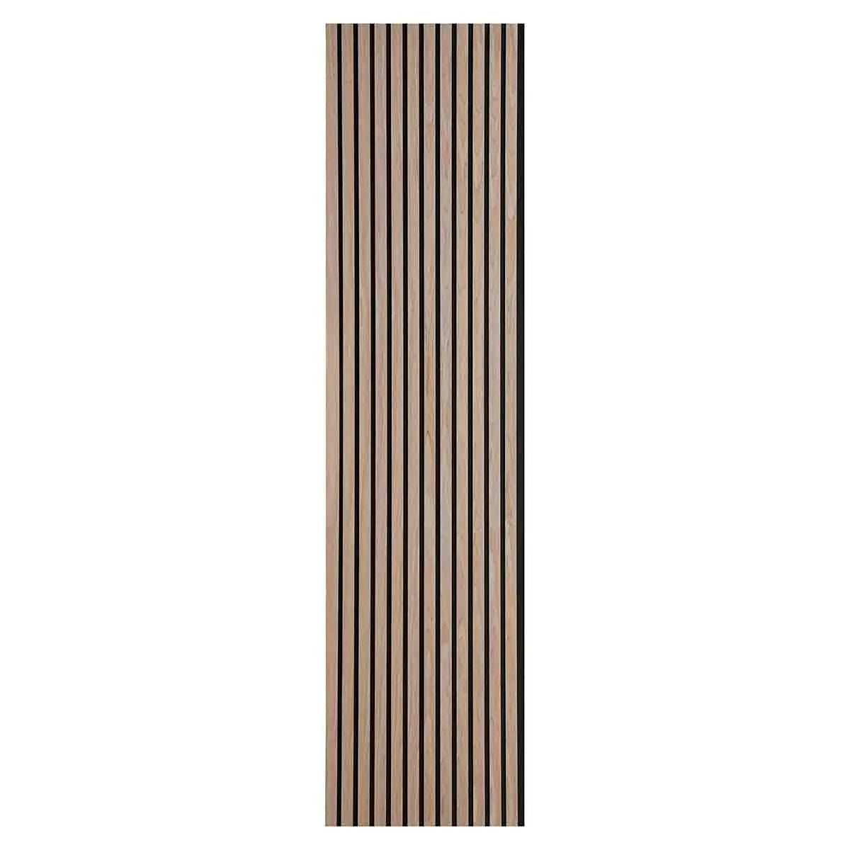Fuse Acoustic Wooden Slatted Wall Panel in Walnut Effect, 2.4m x 0.6m