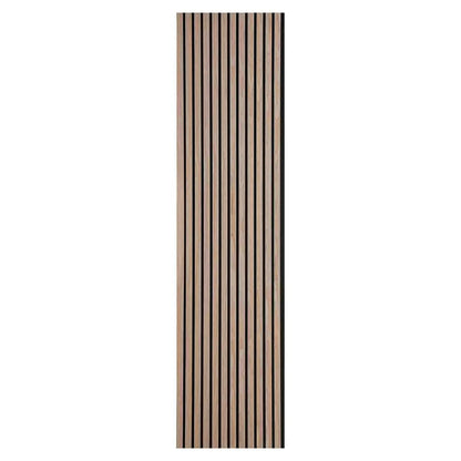 Fuse Acoustic Wooden Slatted Wall Panel in Walnut Effect, 2.4m x 0.6m