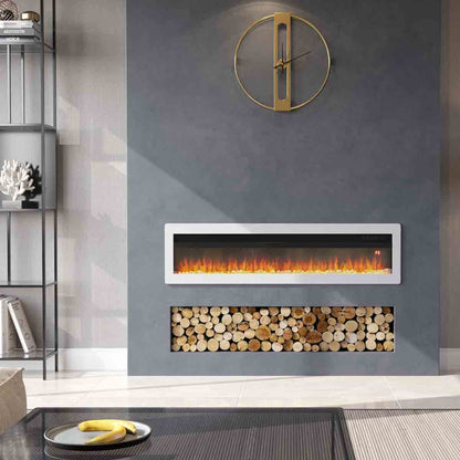 Sureflame WM-9505 Electric Wall Mounted Fire with Remote in Grey, 42 Inch
