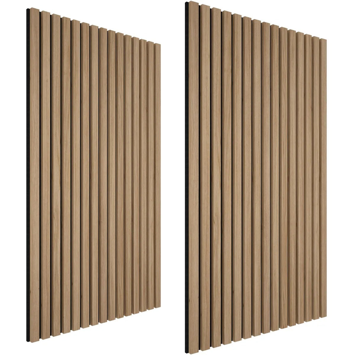 Fuse Acoustic Wooden Slatted Wall Panel in Walnut Effect, 2.4m x 0.6m