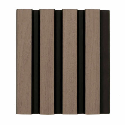 Fuse Acoustic Wooden Slatted Wall Panel in Walnut Effect, 2.4m x 0.6m