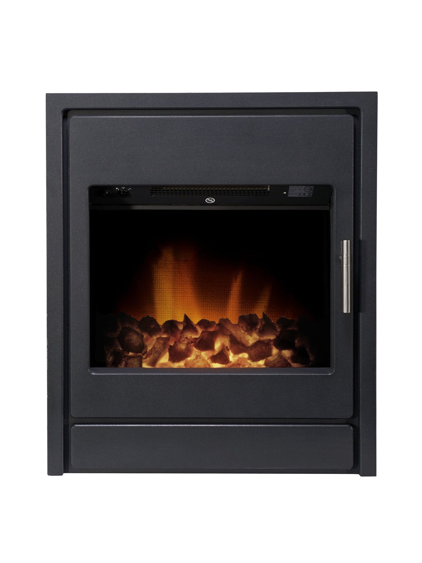 Acantha Alta Electric Inset Stove in Black with Remote Control