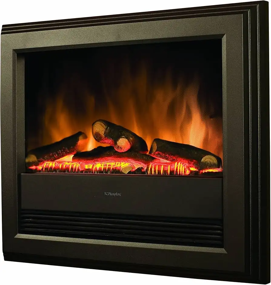 Dimplex Ropley 2kW Optimyst Freestanding Electric Fire, Black &amp; Brass