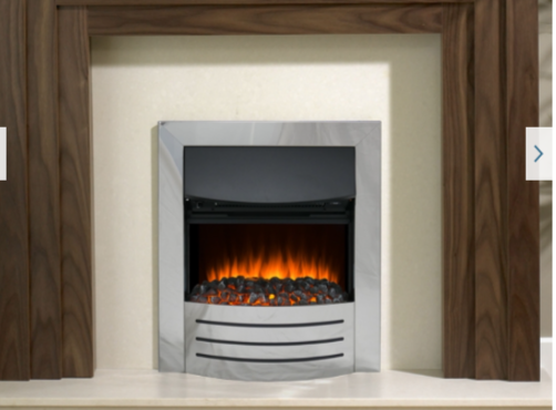 Aura fires Belmont Electric fire-Brass