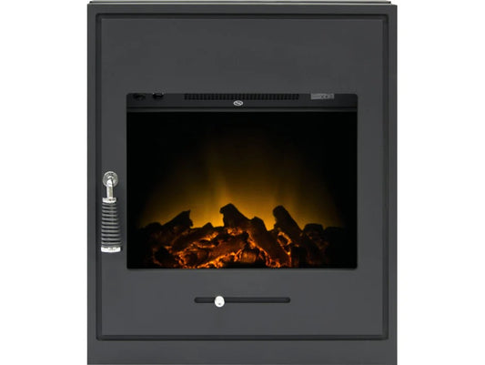 Adam Holston Electric Inset Stove in Black with Remote Control
