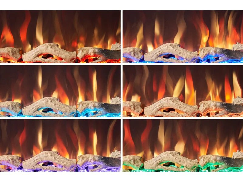 Adam Orlando Inset / Wall Mounted Electric Fire, 50 Inch