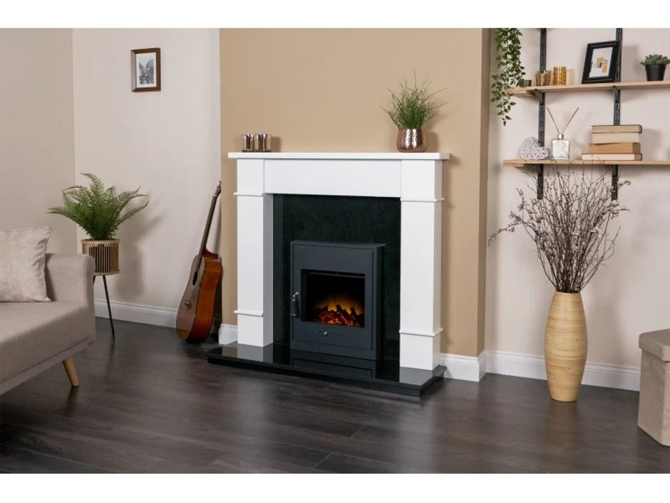Adam Holston Electric Inset Stove in Black with Remote Control