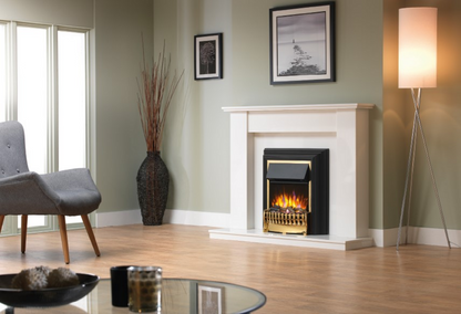 Dimplex Kingsley Deluxe Brass Freestanding Electric Fire with Optiflame Effect