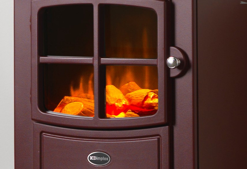 Dimplex BFD20BRG Brayford Burgundy Optiflame Electric Stove c/w  Remote Control