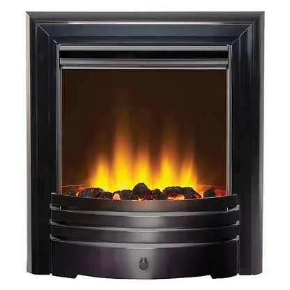 Acantha Amara Coal Electric Fire in Black Nickel with Remote Control