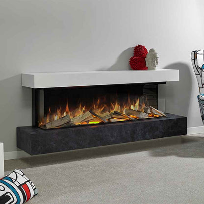 Aura Fires Clifton 1000 WM suite electric fire -Sienna White