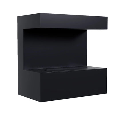Late Wall-Mounted Water Vapour Fireplace - Black