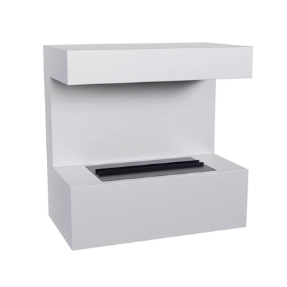 Late Wall-Mounted Water Vapour Fireplace - White