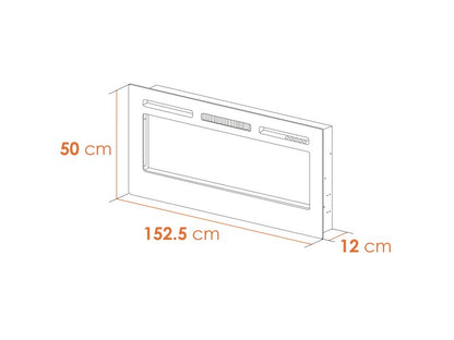 Adam Orlando 60" Wall Mounted &amp; Inset Electric Fire