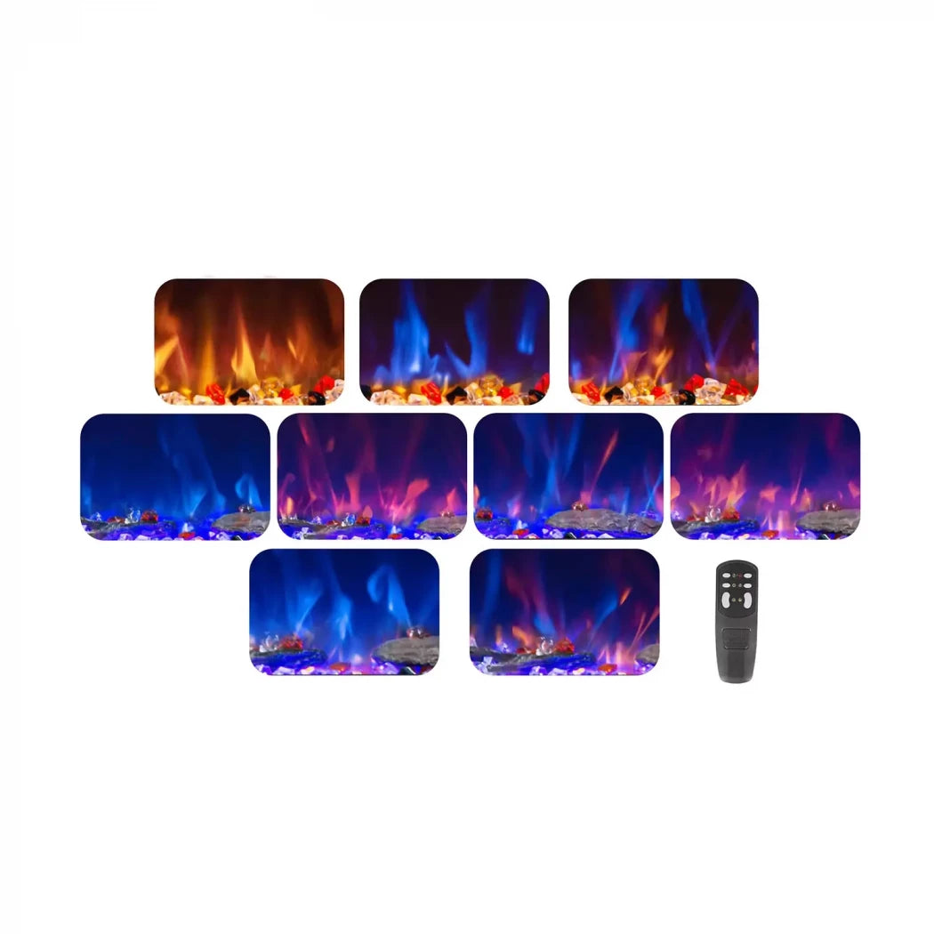Azurite Electric Fireplace - White - 127 cm