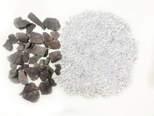 slate & crystal fuel bed set electric fire UK