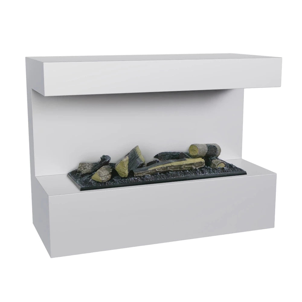 Steinsdal Wall-Mounted Water Vapour Fireplace - White