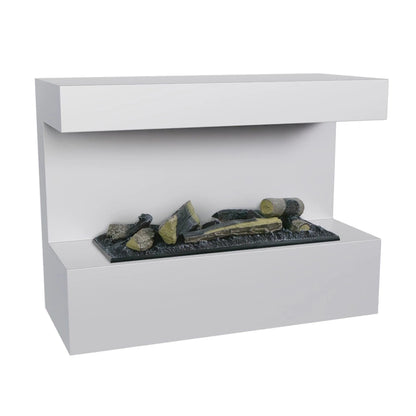 Steinsdal Wall-Mounted Water Vapour Fireplace - White