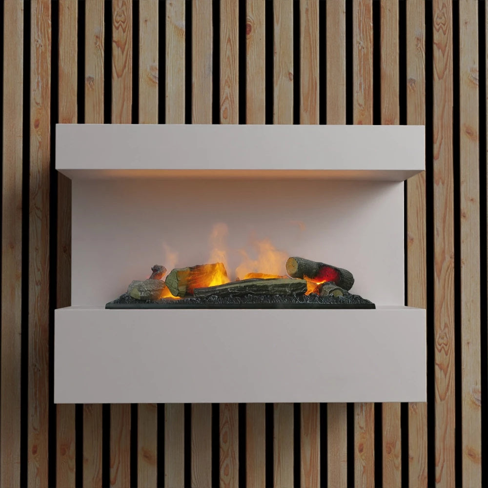 Steinsdal Wall-Mounted Water Vapour Fireplace - White