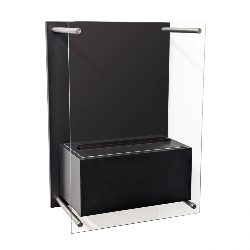 Yosemite Wall-Mounted Water Vapour Fireplace - Black
