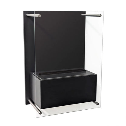 Yosemite Wall-Mounted Water Vapour Fireplace - Black